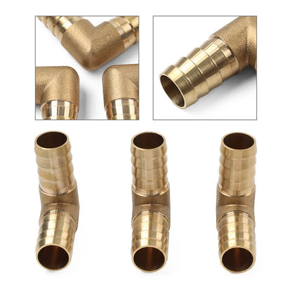 3 Pcs 5/8" Brass Barbed Hose Barb Elbow Fitting for Pipe