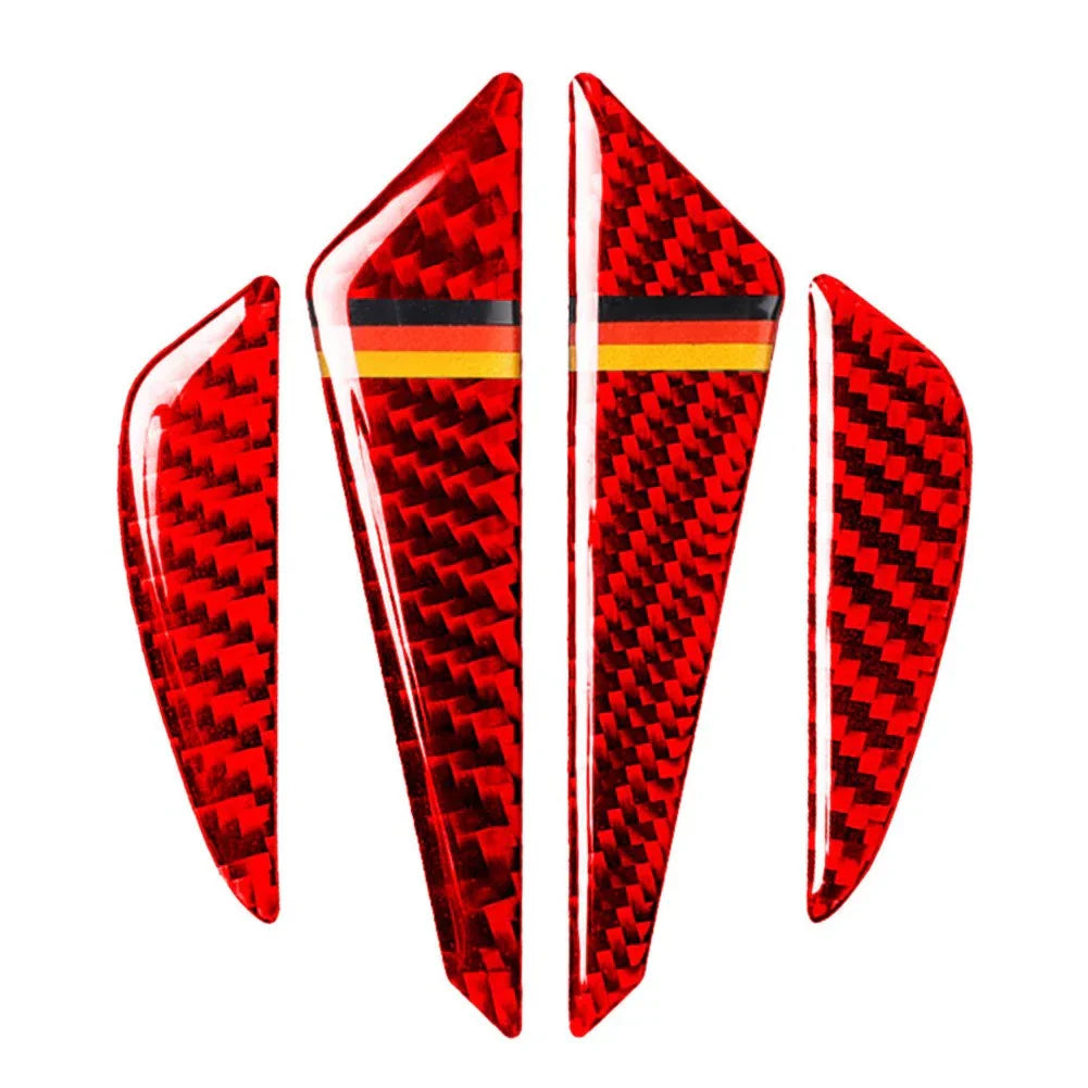 Carbon Fiber Red Universal Door Edge Guards Trim (Fits Most Vehicles)