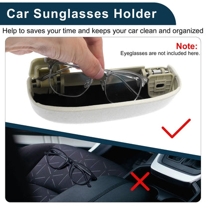 Sunglasses Case for Porsche Macan Eyeglasses Holder Storage Box Suede Beige