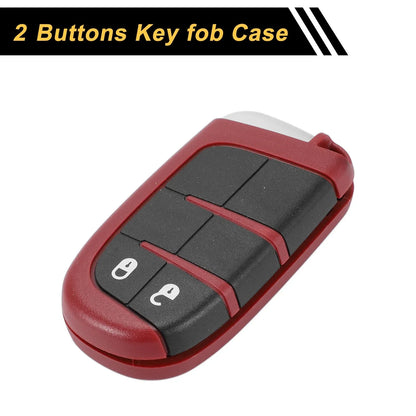 Key Fob Shell Case for Dodge Charger 2016 (2016) - 2 x Button Black Red