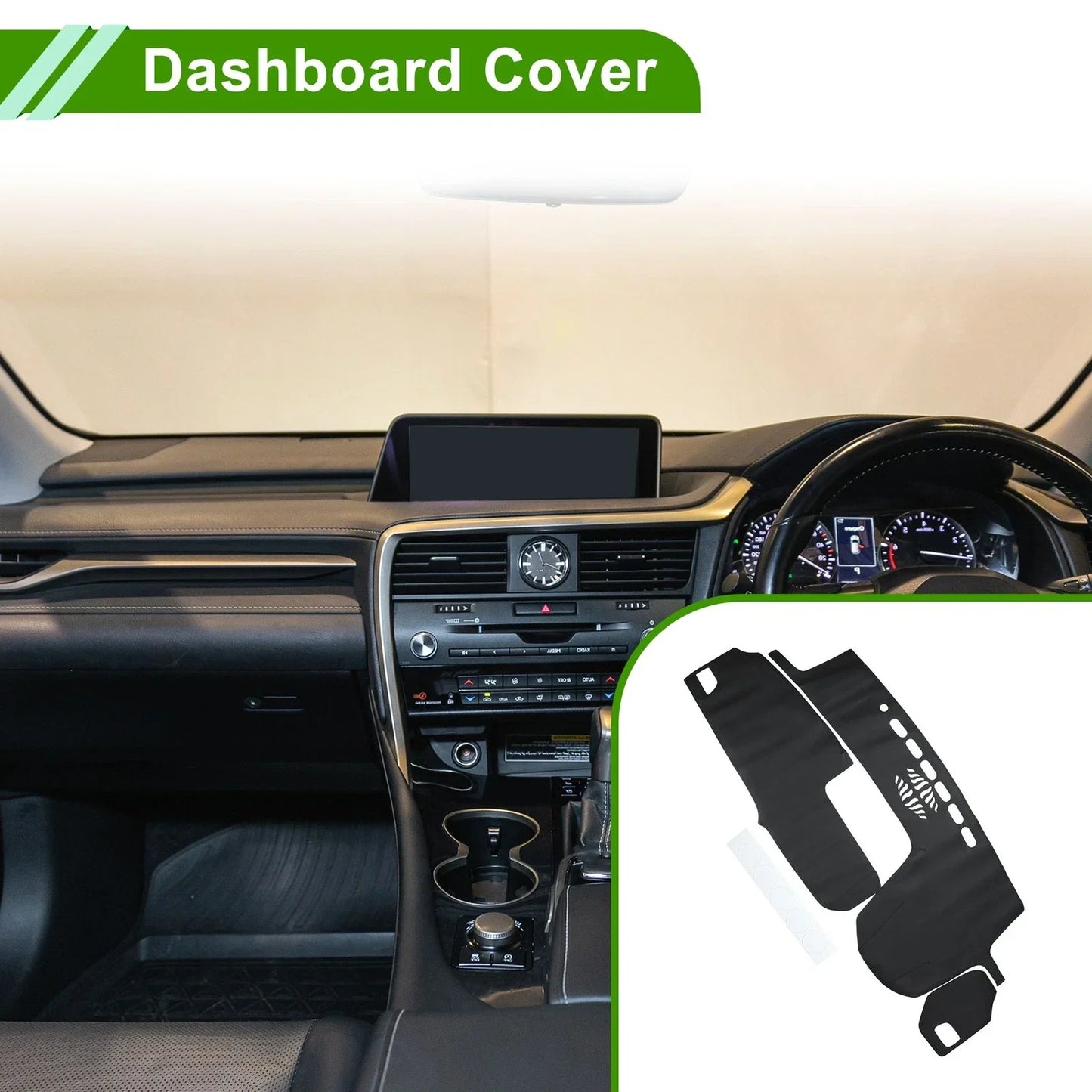 Dashboard Cover Mat for Lexus RX350 (2016-2019) - Black Dash Carpet