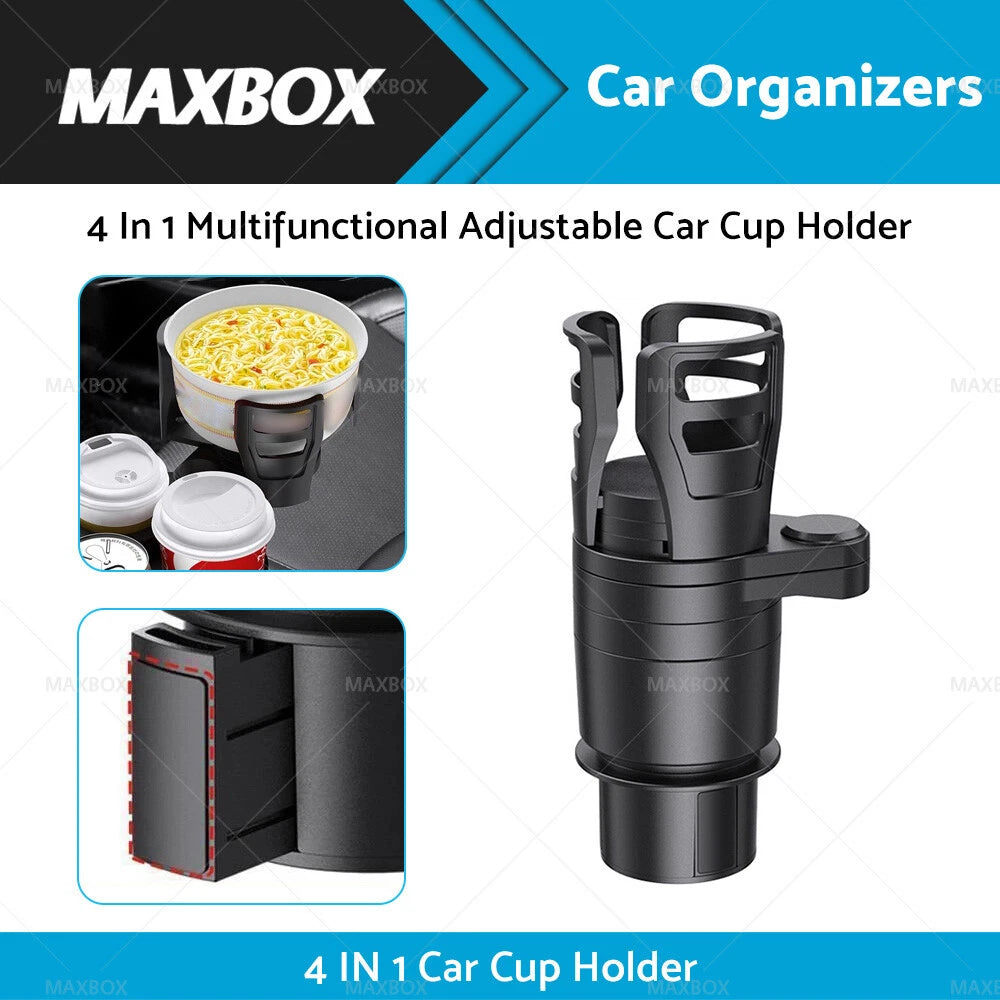 4-in-1 Adjustable Cup Holder Expander for Car Drink Bottle Holder