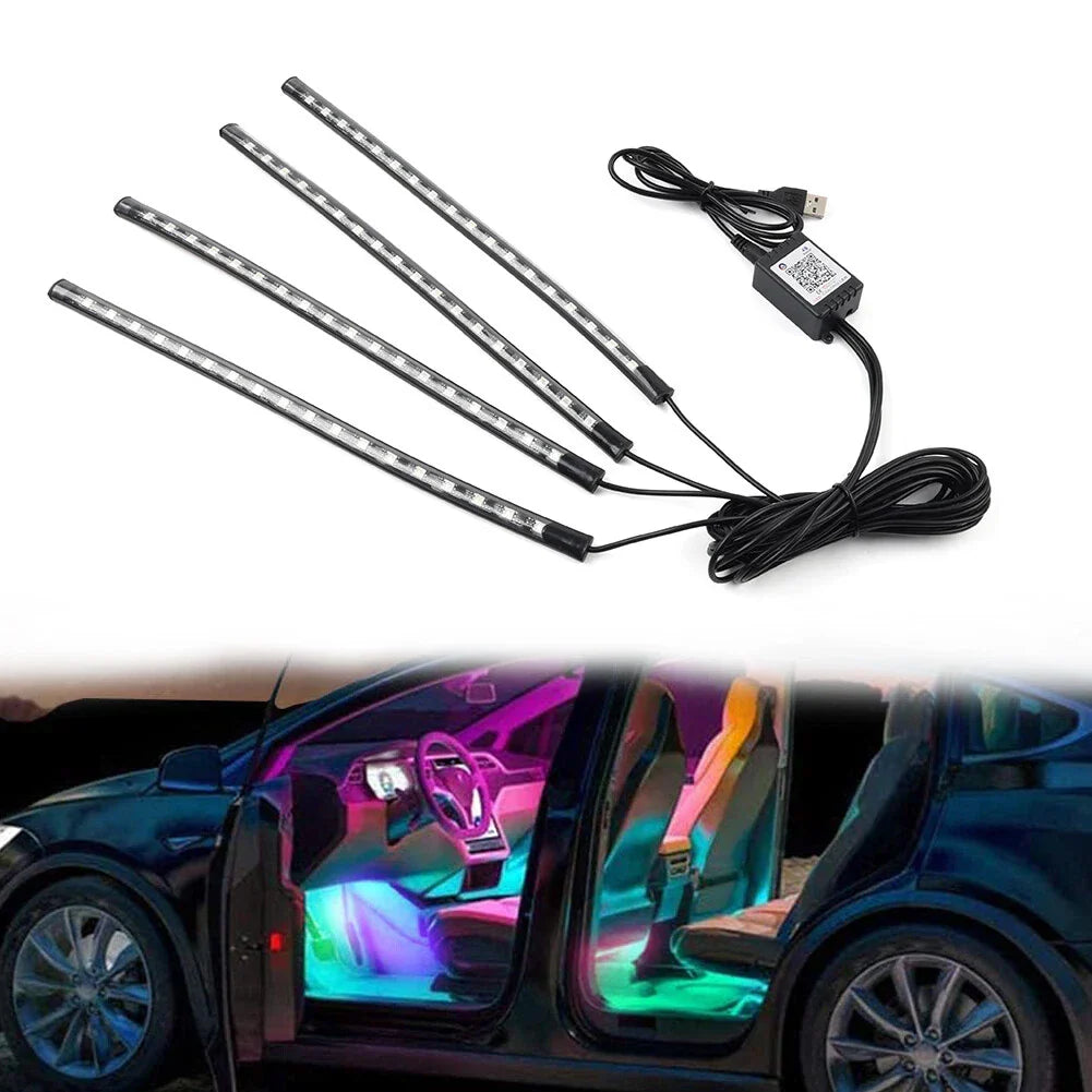 RGB Music Voice Control Floor Atmosphere Light Lamp 72 LED