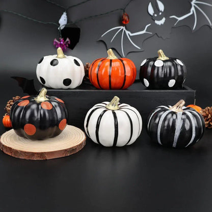 6 x Halloween Pumpkin Indoor Decorations for Home Shop Table Desk
