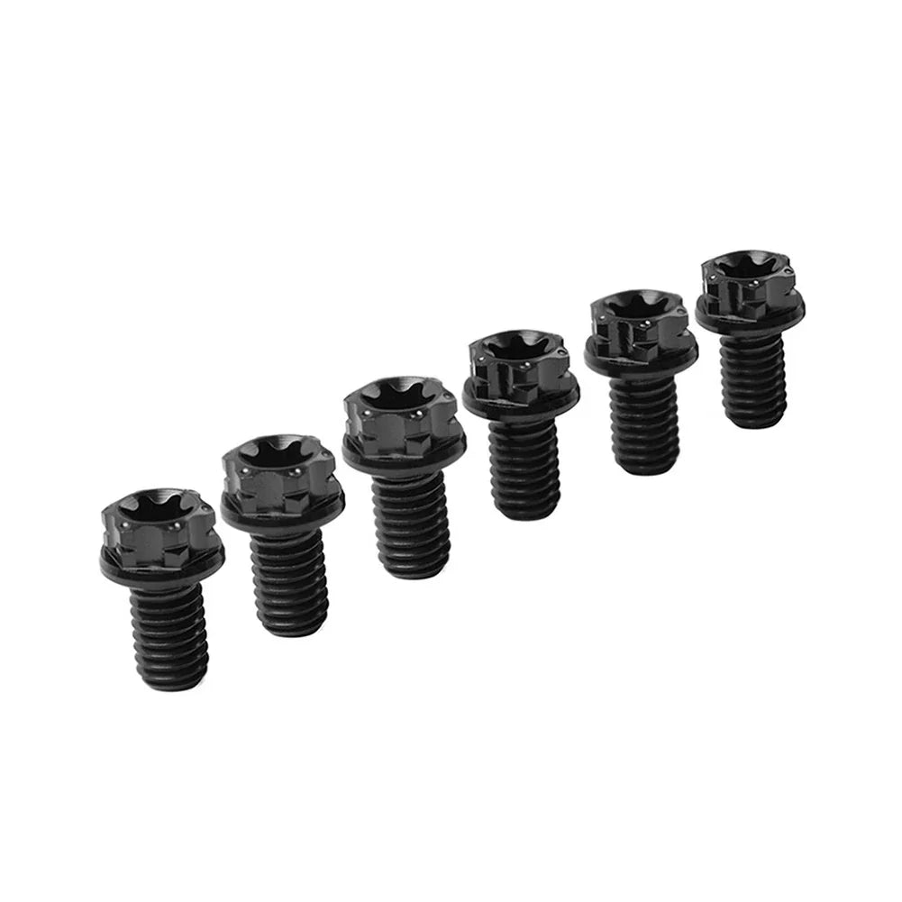 6pcs M8x35mm Titanium Torx Head Flange Bolts for Motorcycle Bike