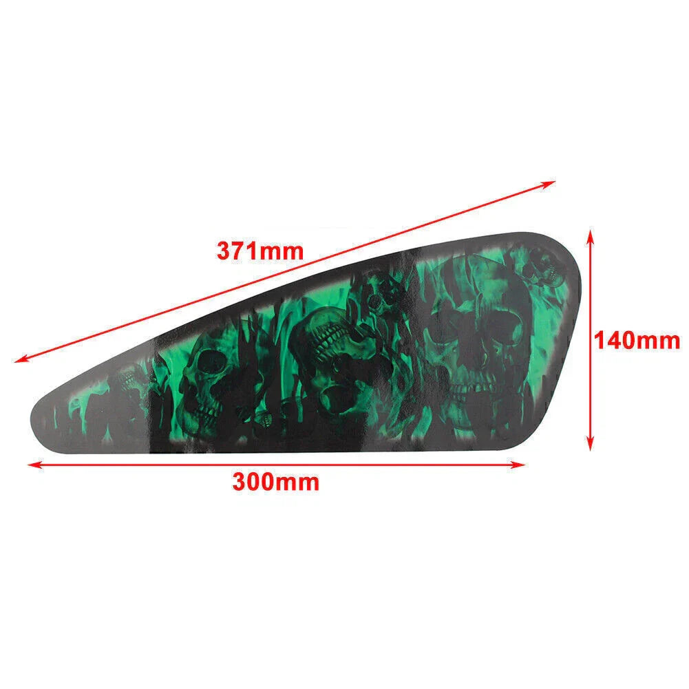 Green Skull Motorcycle Decals for Harley XL883 1200 (2004-2023)