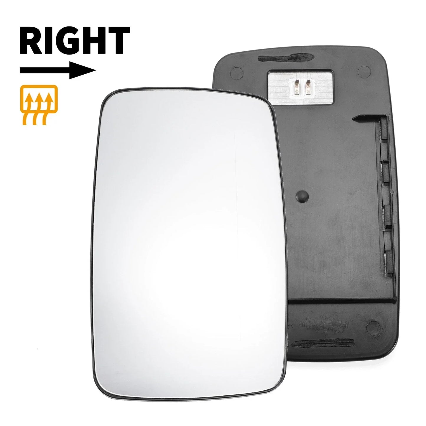 Right Upper White Mirror Glass with Back Heated for Mercedes Sprinter (1995-2006)