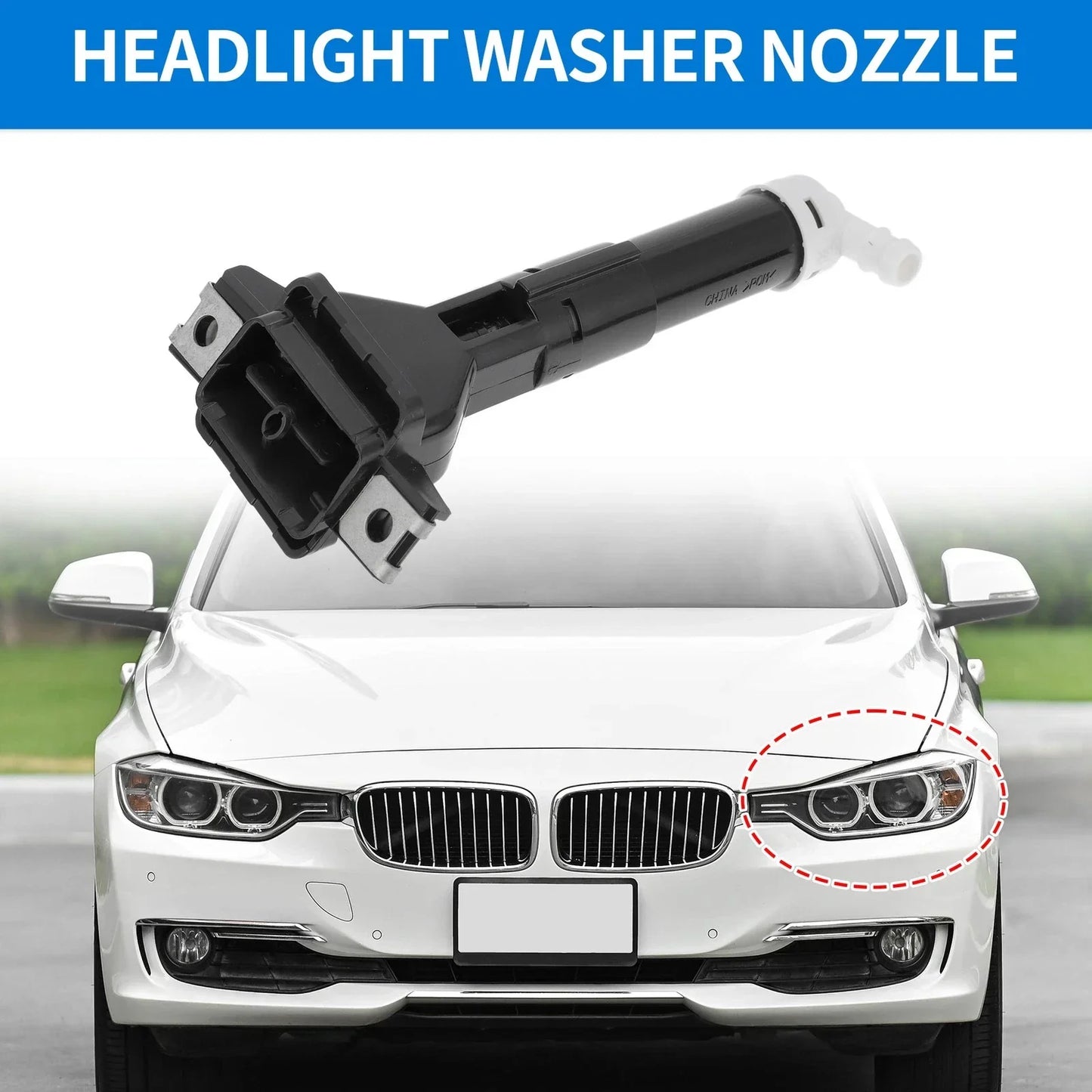 Front Driver Side Headlight Washer Nozzle for Honda CR-V (2012-2018)
