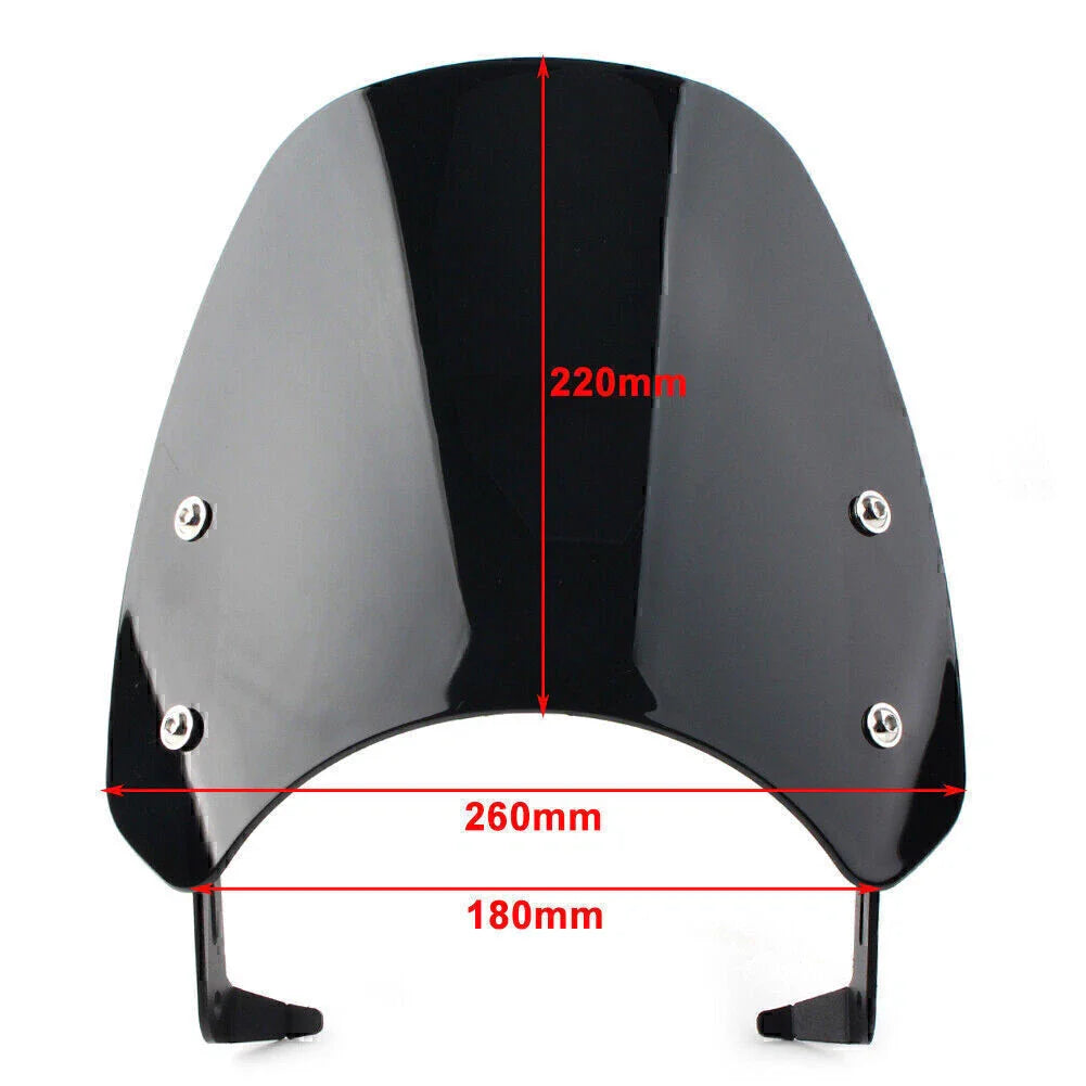 ABS Black Motorcycle Windshield + Bracket for SCRAMBLER 1200 (2019-2021)