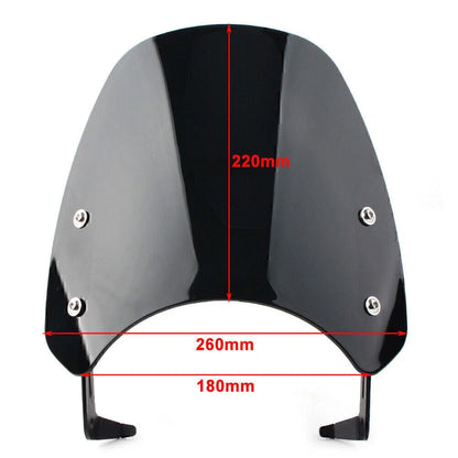 ABS Black Motorcycle Windshield + Bracket for SCRAMBLER 1200 (2019-2021)