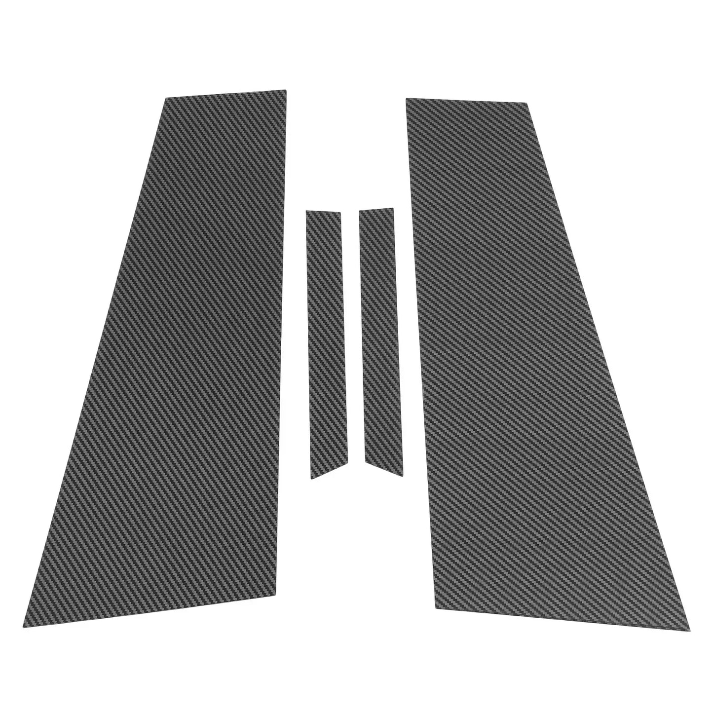 4 Pcs Door Pillar Window Trim for Mercedes CLS (2012-2014) Black Carbon Fiber