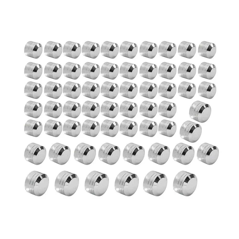 62X Chrome Engine Bolt Caps for Harley Touring Road King Street Glide (17-24)