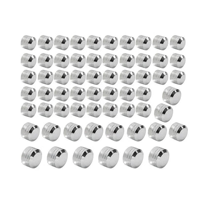 62X Chrome Engine Bolt Caps for Harley Touring Road King Street Glide (17-24)