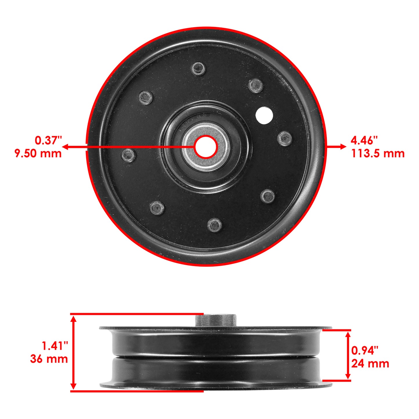 Deck Idler Pulley Replacement for John Deere GS25 GS30 GS45 GS75 (48–54 in)