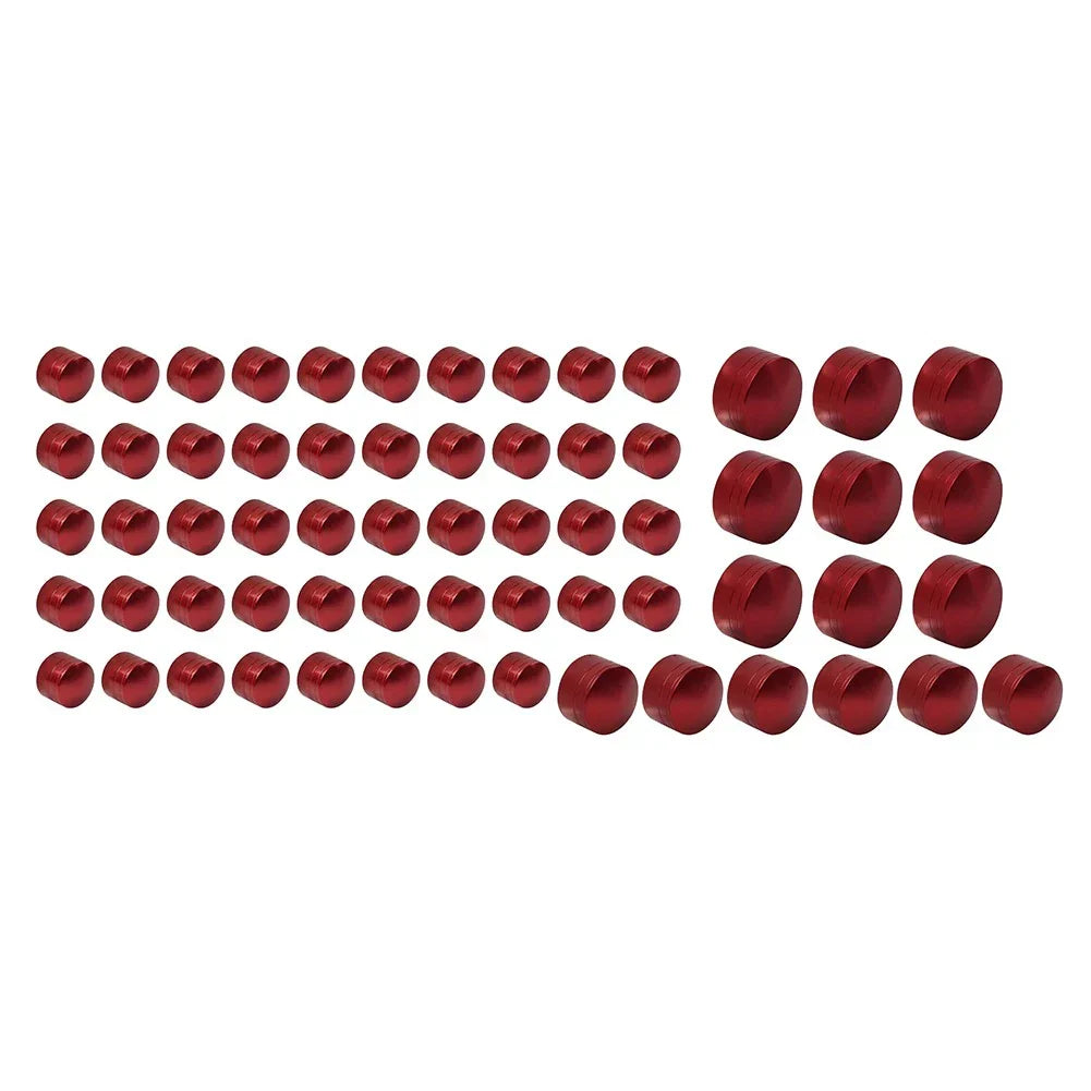CNC Red Engine Topper Bolt Caps for Harley Heritage Softail FLST (2000-2006)