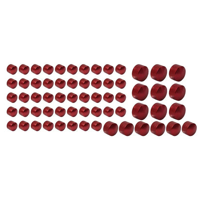 CNC Red Engine Topper Bolt Caps for Harley Heritage Softail FLST (2000-2006)
