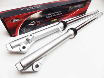 80 Jianshe JBS Silver Front Fork Leg Set LH RH Suspension Shocks