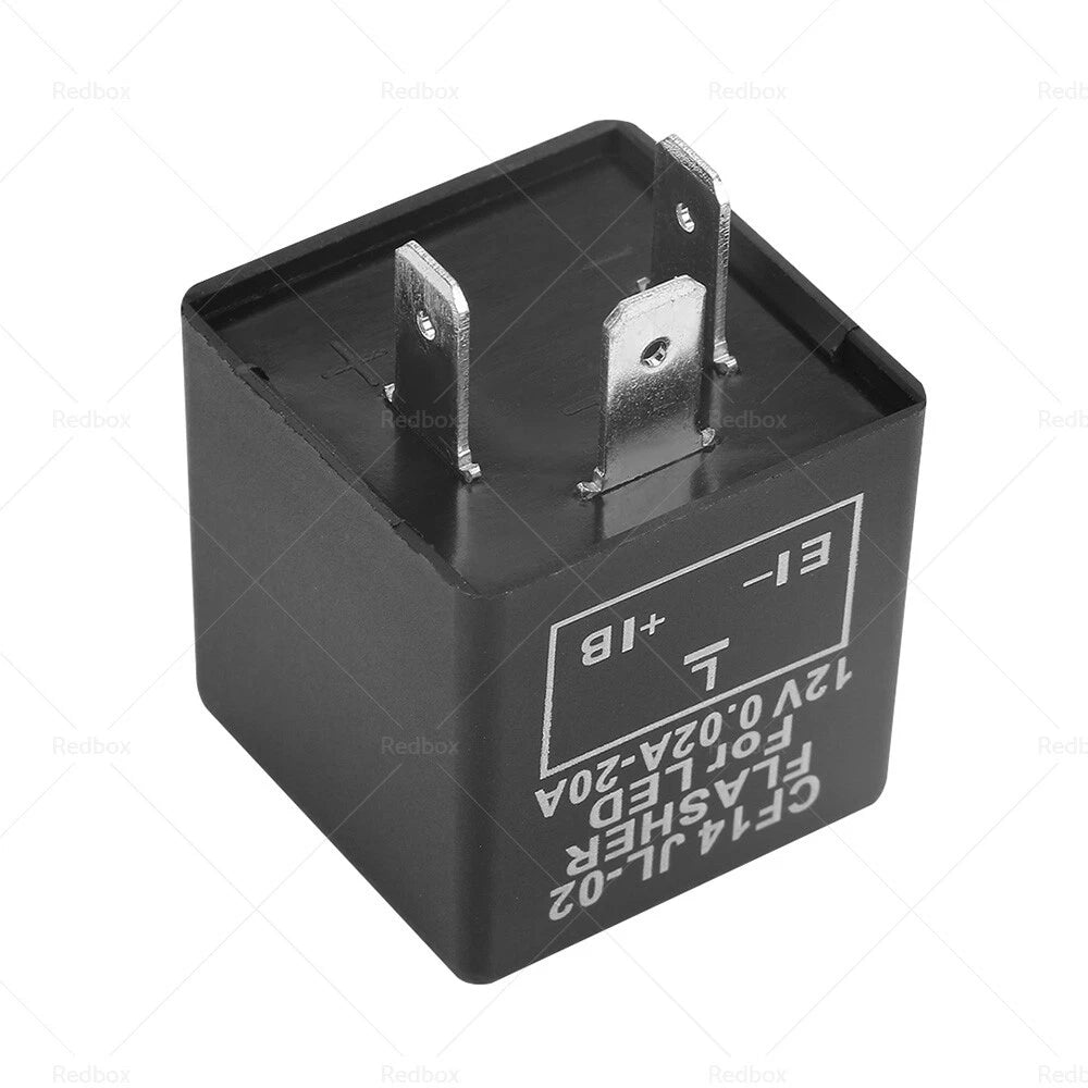 12V 3 Pin LED Flasher Relay Unit for Indicator/Blinker - Positive on Right