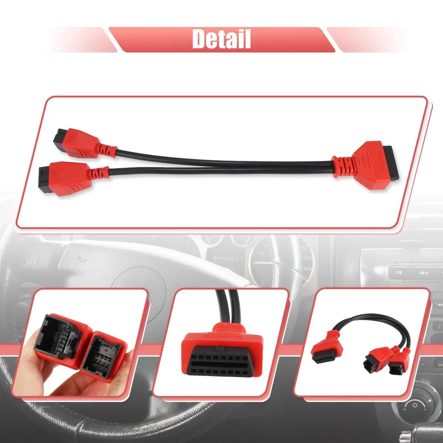 OBD Cable Adaptor Diagnostic Connector for Chrysler Dodge (2000-2023)