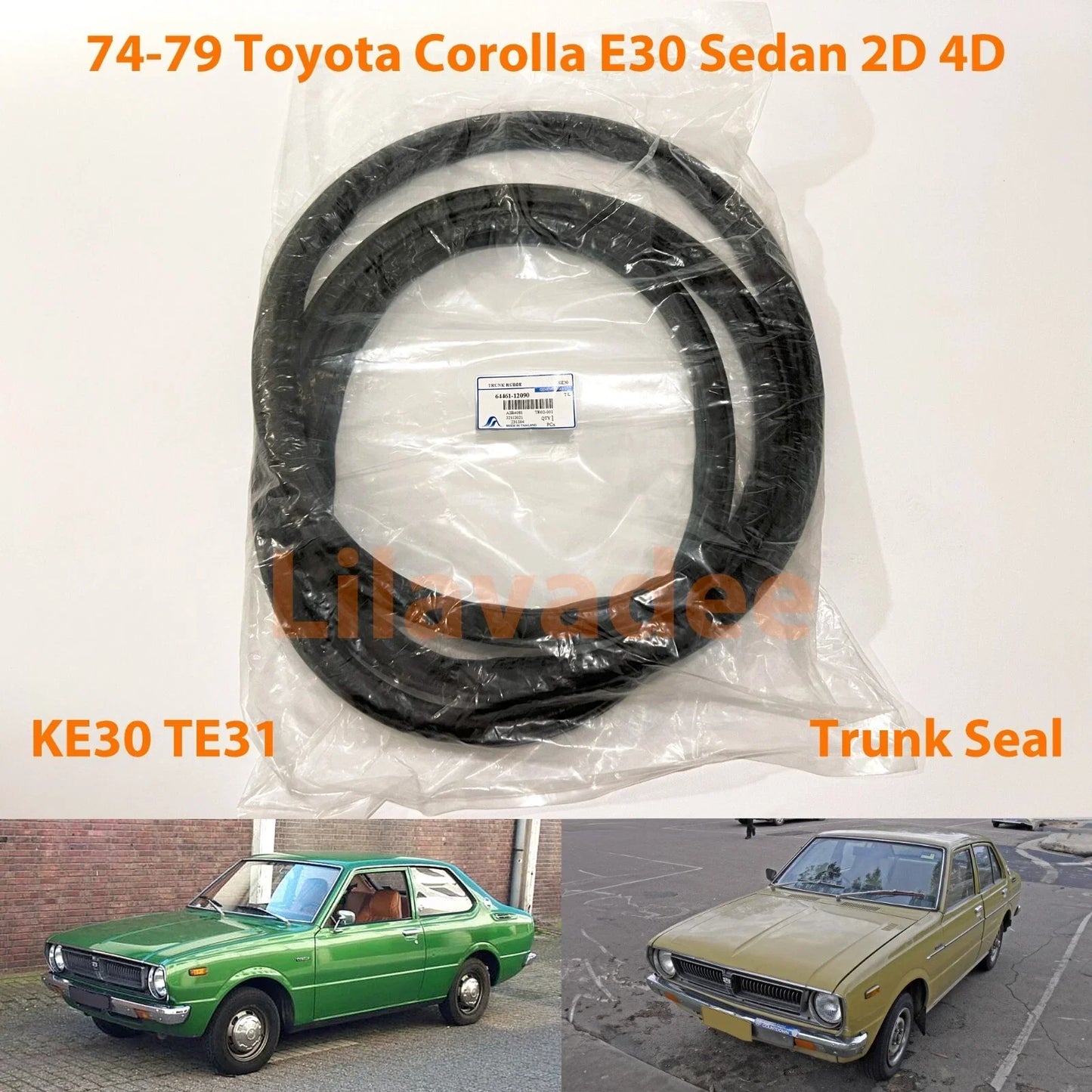 Trunk Lid Weatherstrip Rubber Seal for Toyota Corolla KE30 KE55 TE31 (1970-1982)