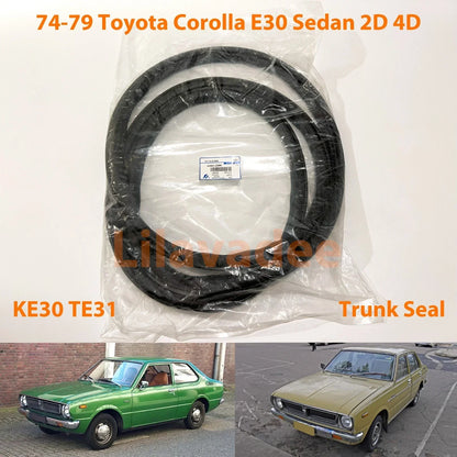 Trunk Lid Weatherstrip Rubber Seal for Toyota Corolla KE30 KE55 TE31 (1970-1982)