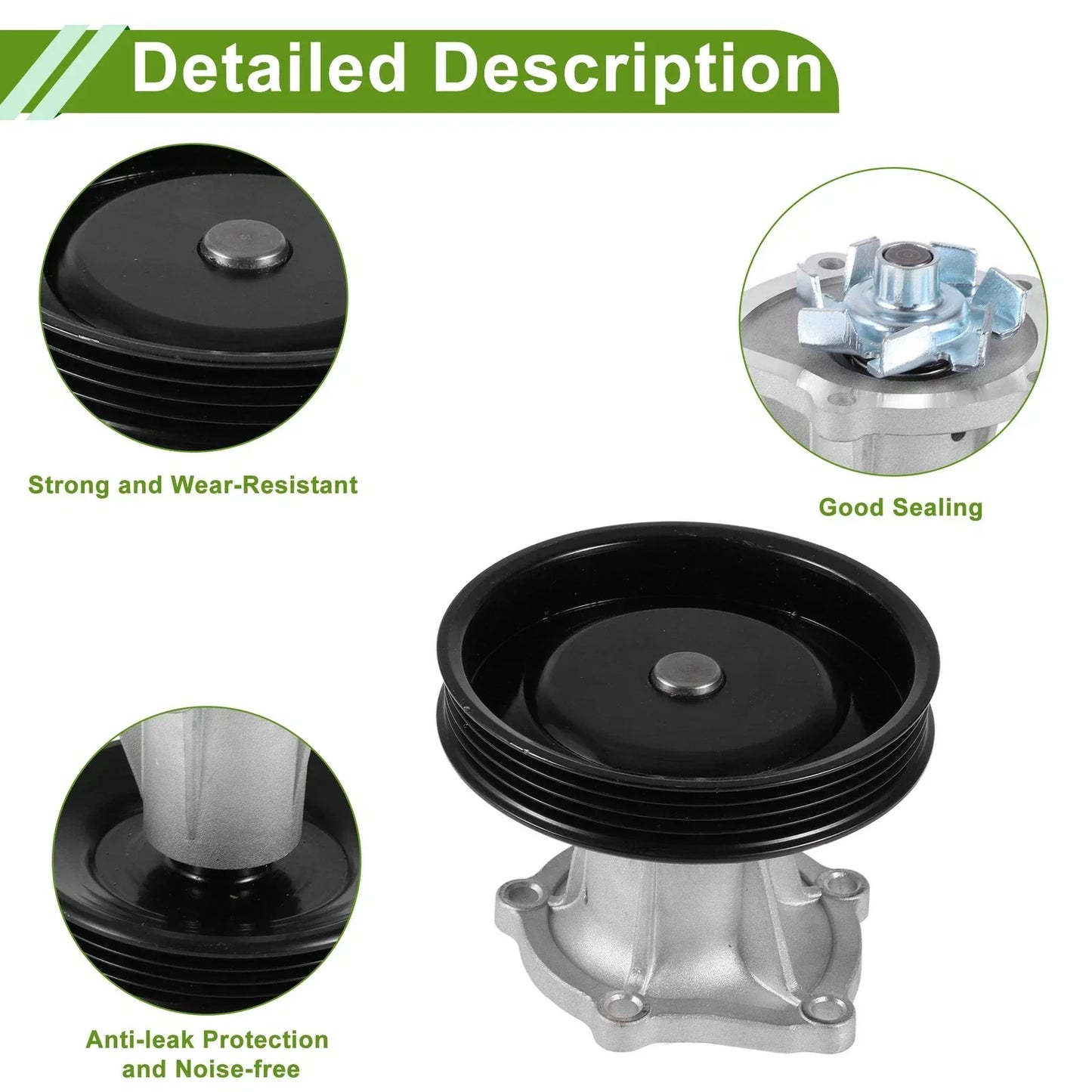 Engine Water Pump for Chevrolet Aveo (2006-2016) Cooling System Replacement
