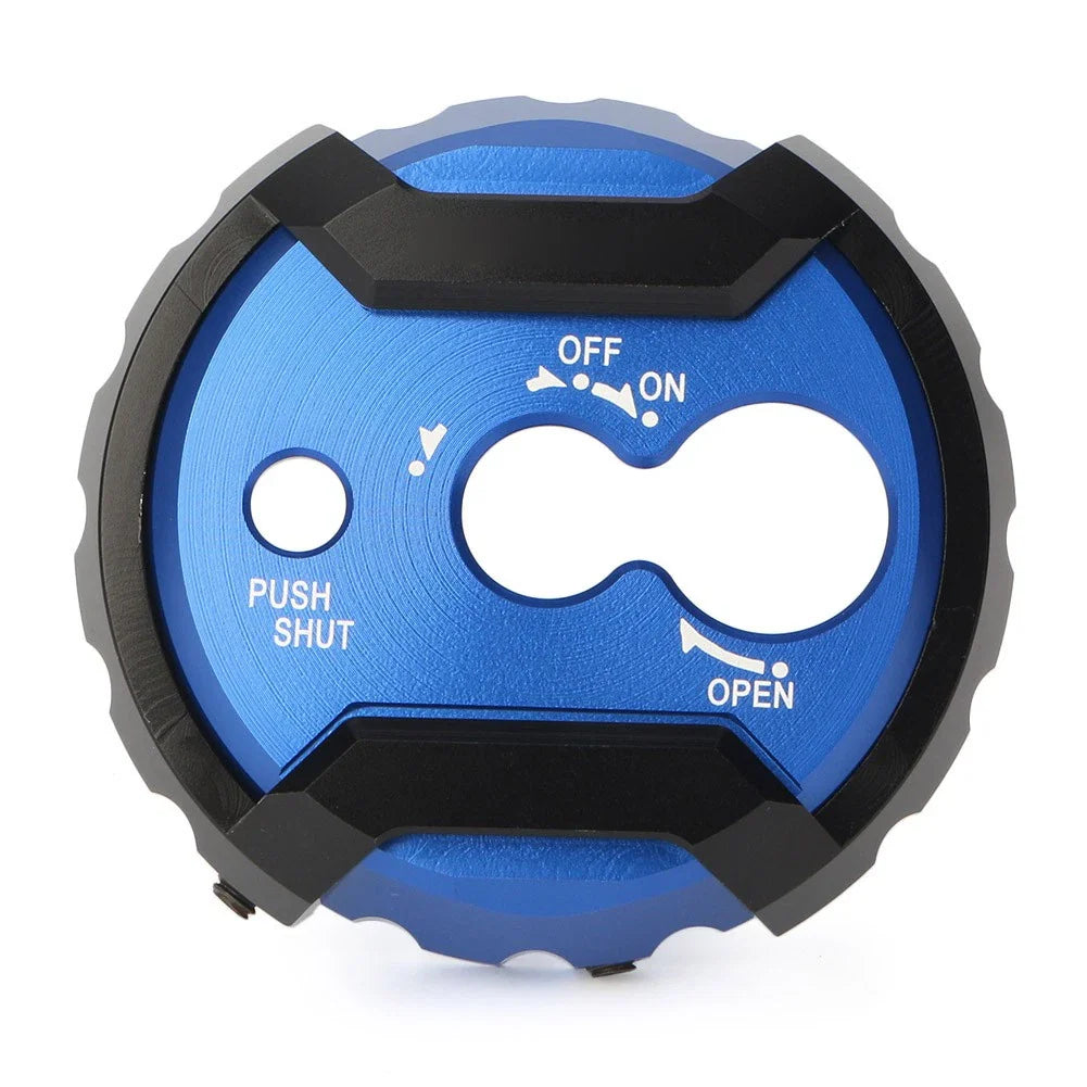 Blue CNC Aluminum Motor Seat Lock Cover Cap for Yamaha NMAX 155 (2015-2016)