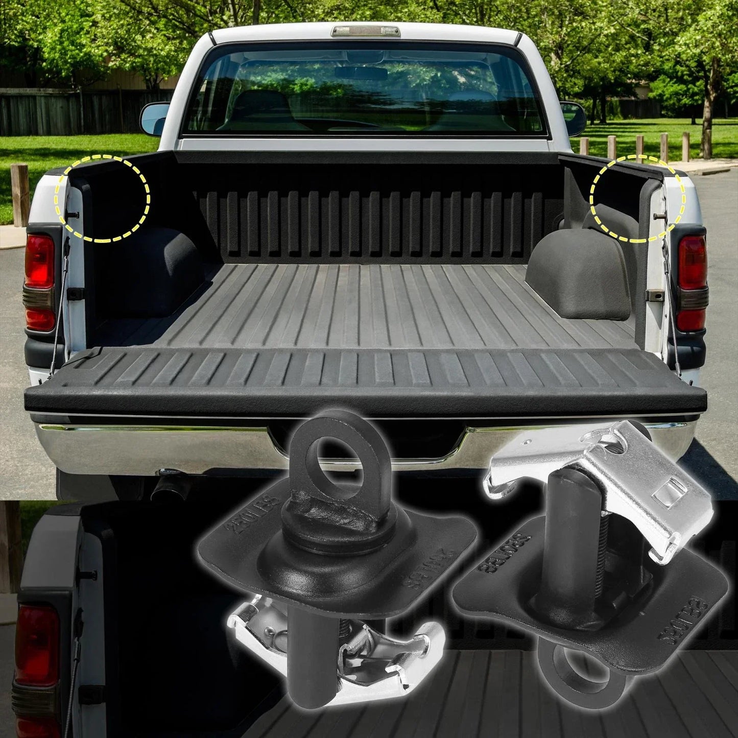 4 x Tie Down Anchors for Chevy Silverado & GMC Sierra (2014-2021)