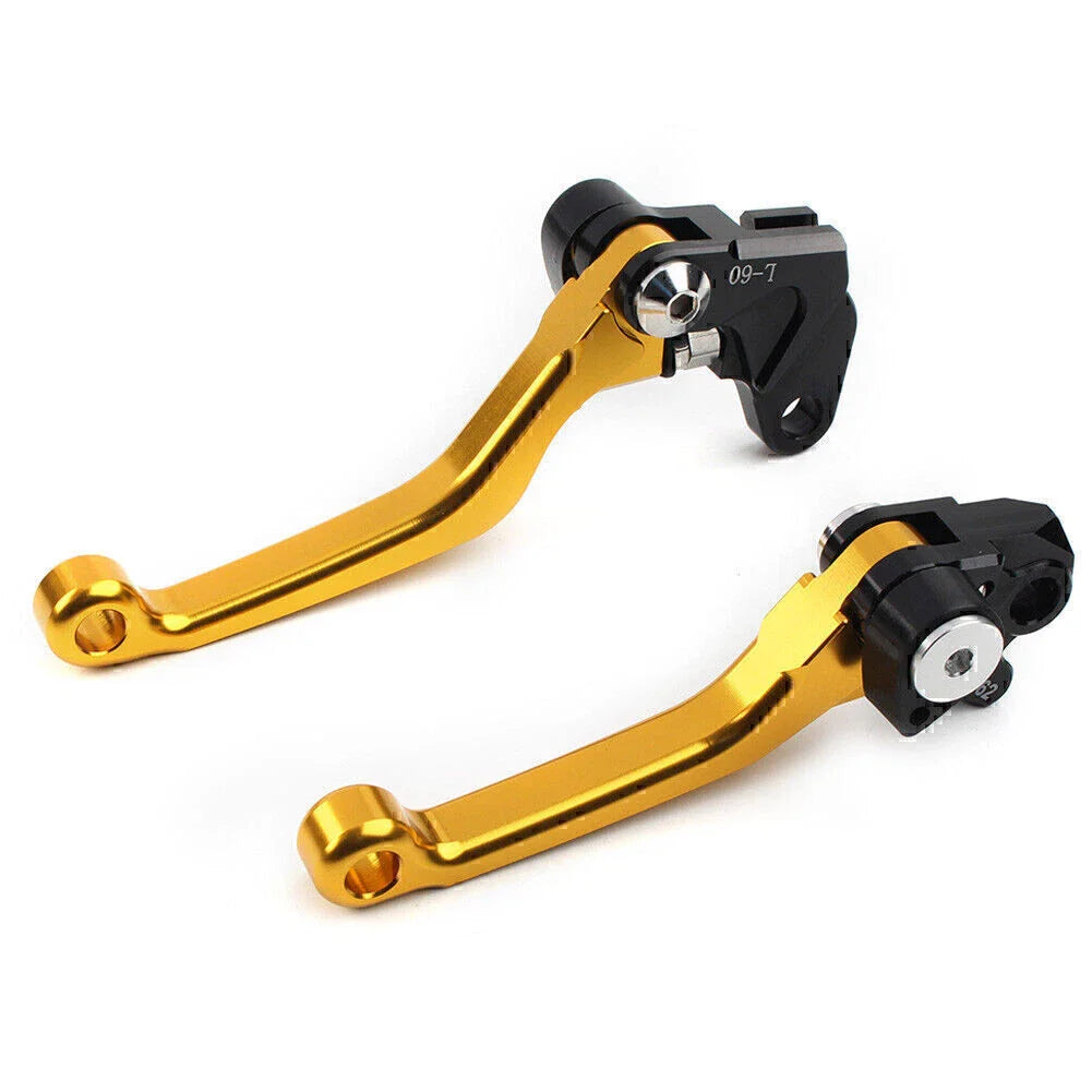 Gold Pivot Brake Clutch Levers  for Suzuki RM125 RM250 RM85