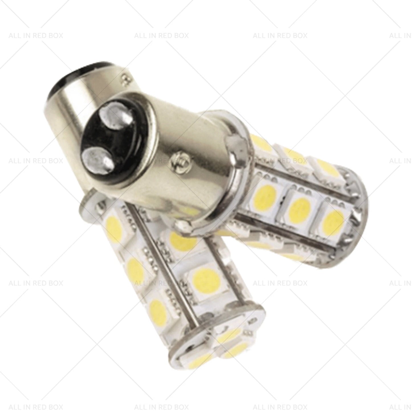 12V BA15D LED 18 SMD Cool White Light Globes for Caravan Car