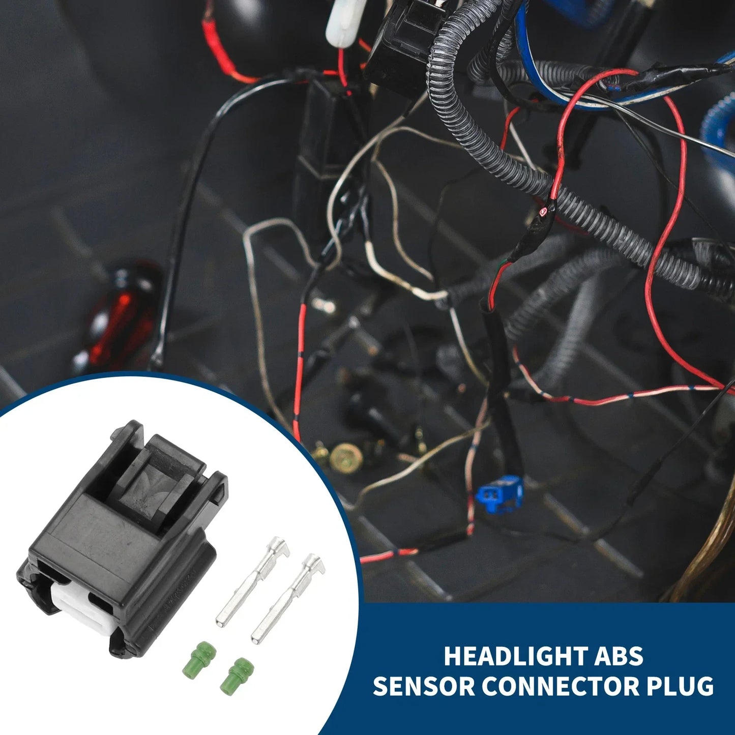 2 x Pin Headlight ABS Sensor Connector Plug for Honda