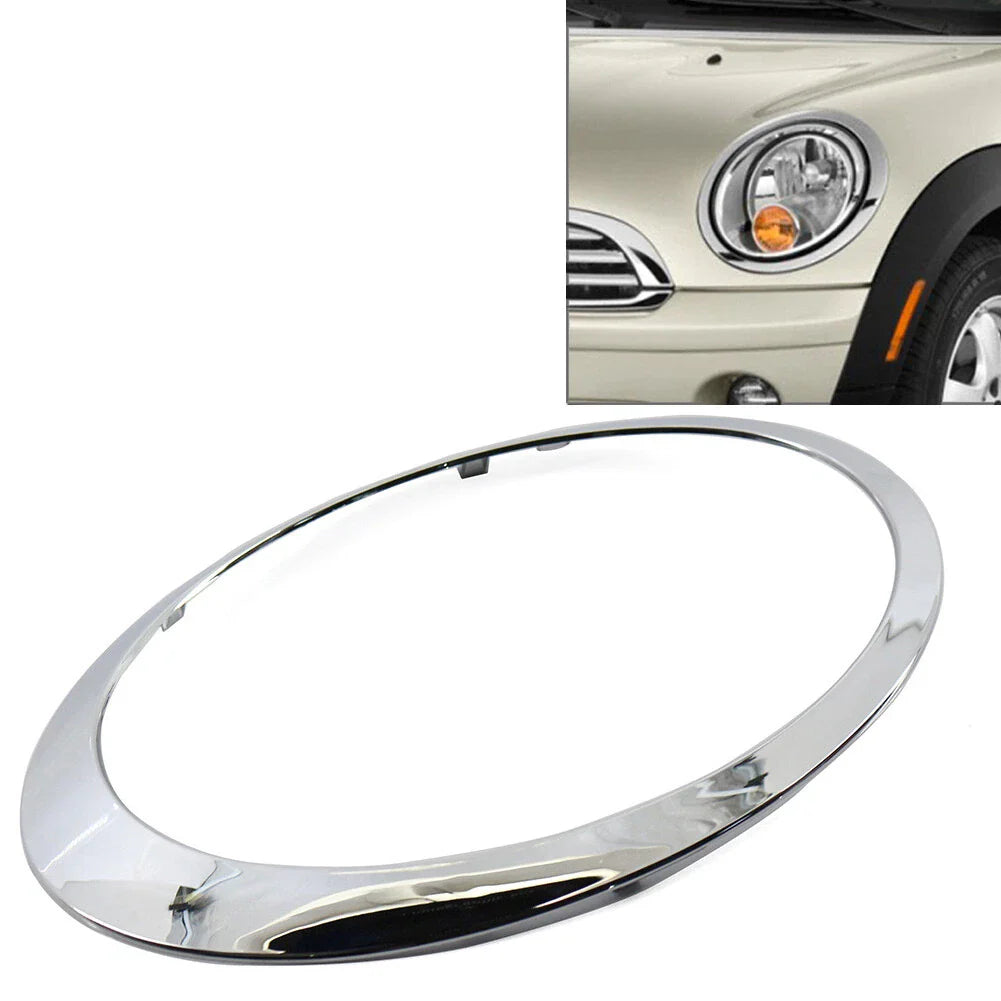 Chrome Front Headlight Trim Ring for BMW MINI R55 R56 R57 R58 R59 (2007-2015)