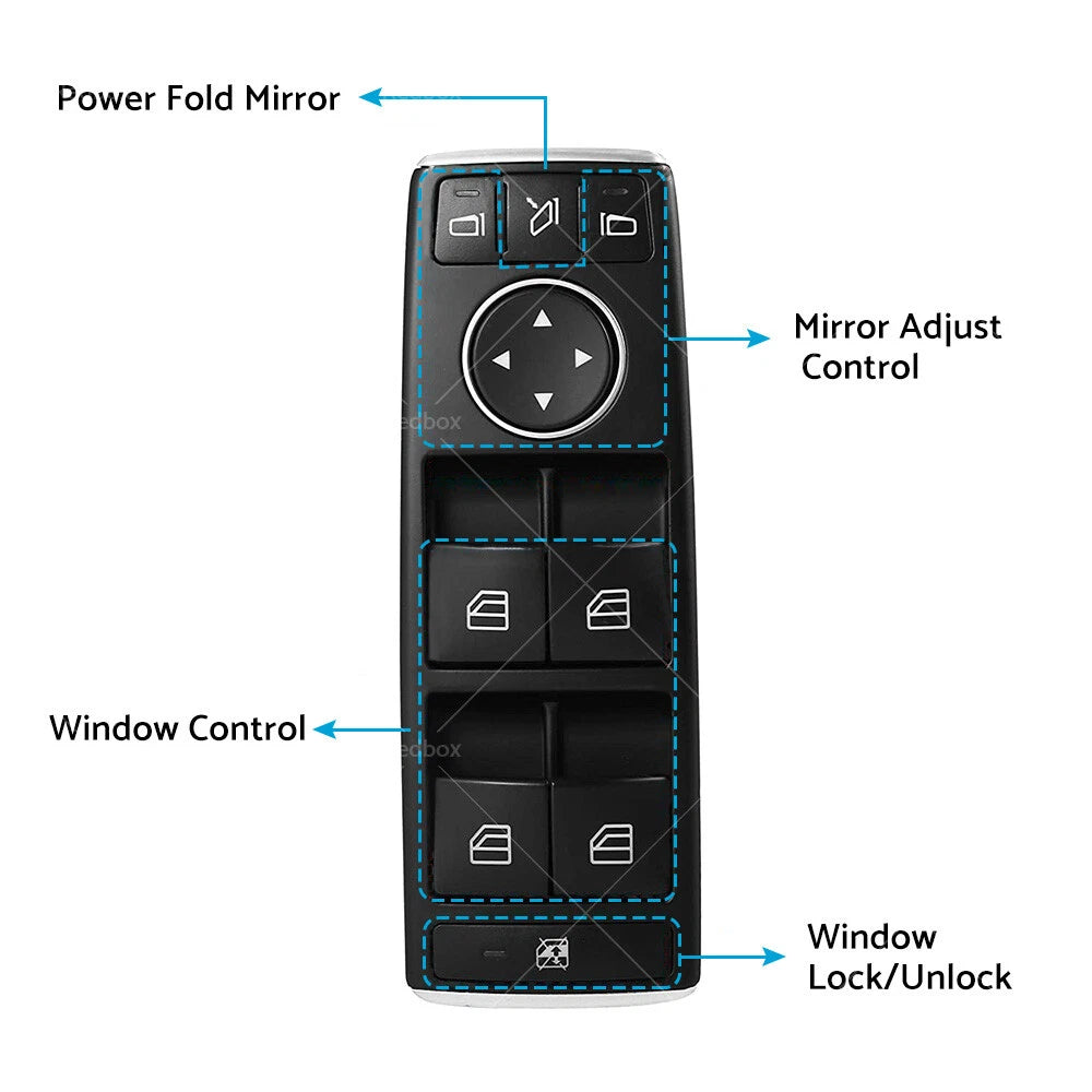 Master Power Window Switch for Mercedes Benz C E GLK S204 W204 W212 (2008-2016)