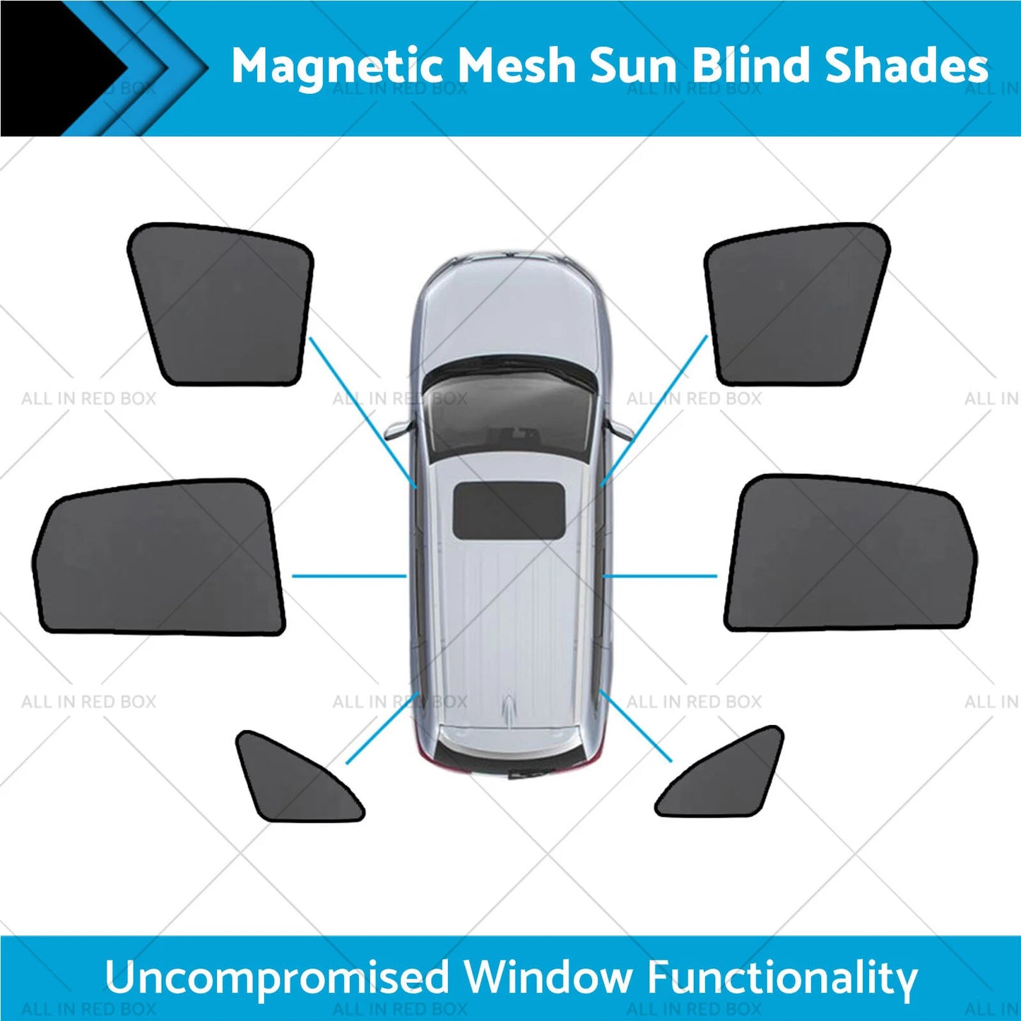 Magnetic Mesh Sun Blind Shades for Audi Q5 2009-2016 ( Front & Rear)