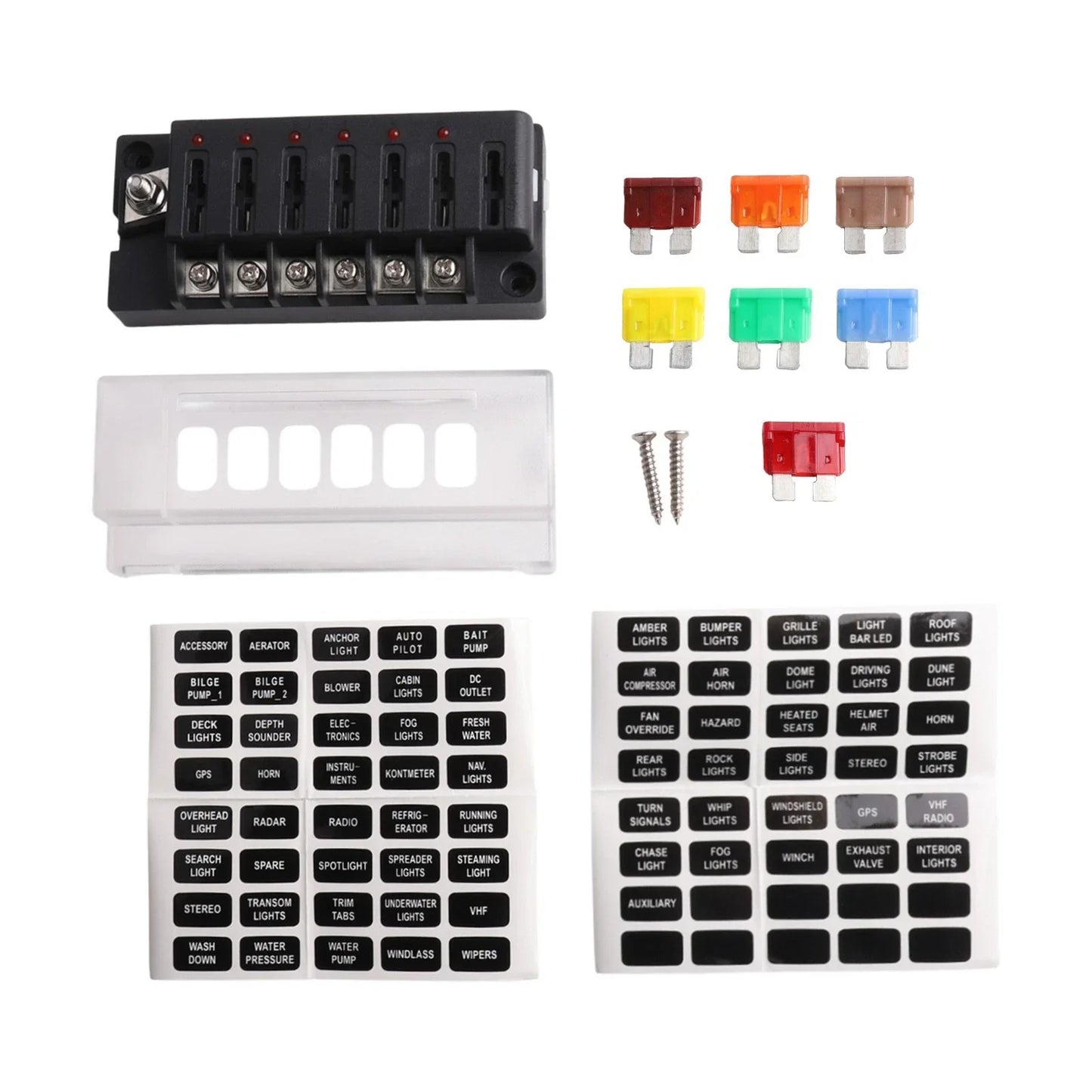 Fuse Block Kit / 12V / LED Indicator for Marine