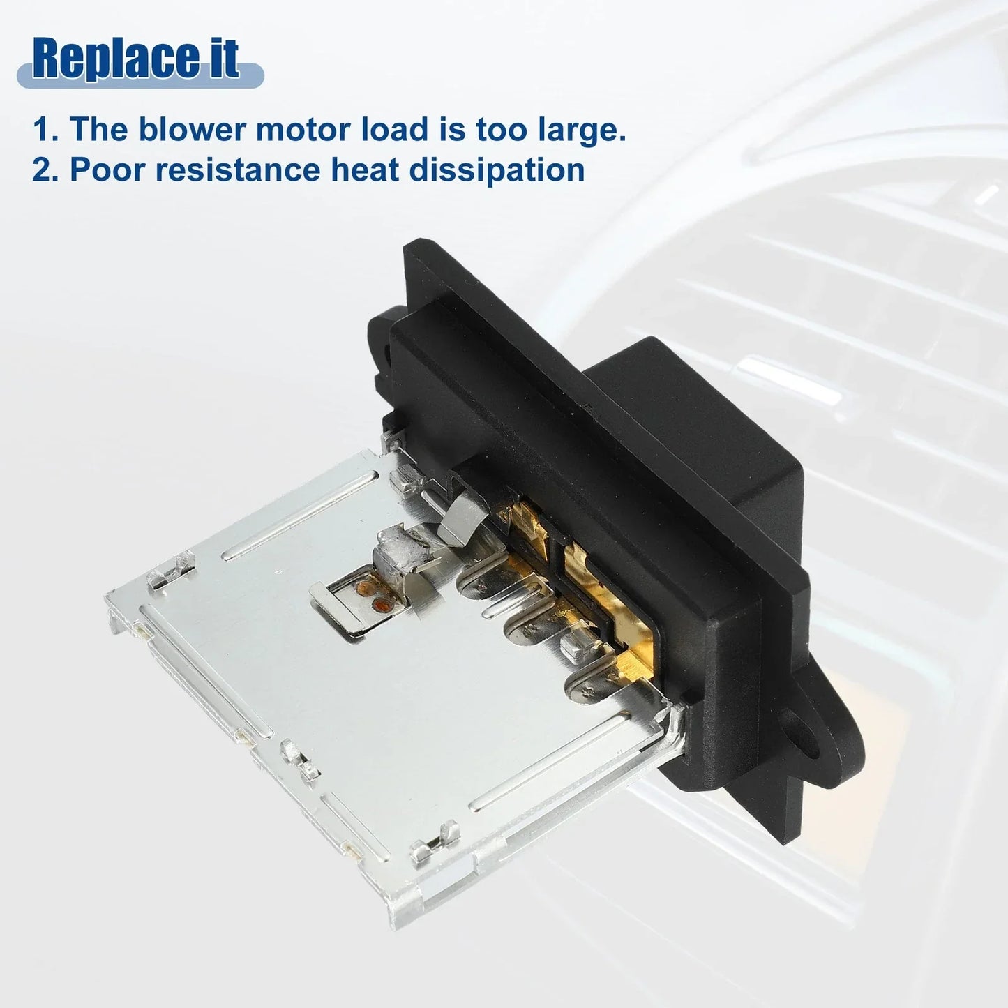 HVAC Blower Motor Resistor for Dodge Nitro 2007-2009 - Black