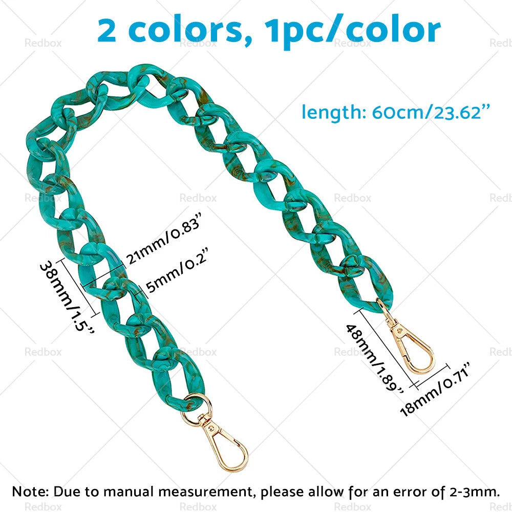 Resin Purse Chain Handle Acrylic Bag Strap for Clutches