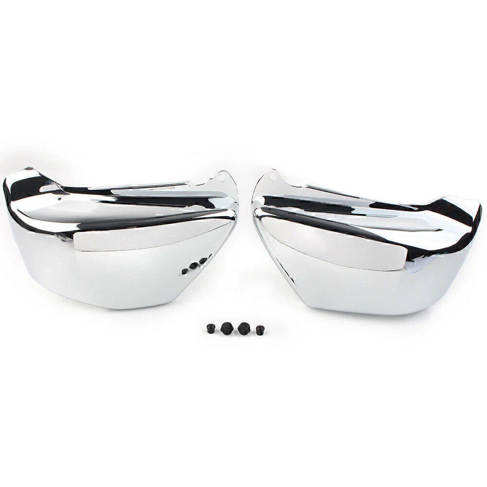 Pair Chrome Battery Side Fairing Covers for Honda Magna VF 750 (94-04)