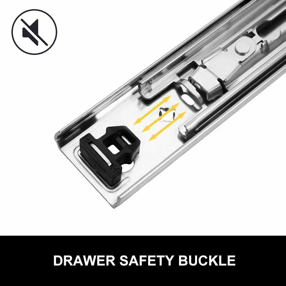 Heavy Duty 90KG Load  Locking Drawer Slide Runners for Trailer (800mm)
