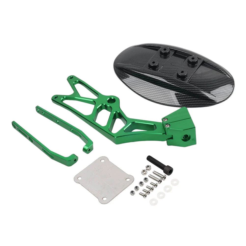Green Carbon Fiber Rear Splash Mudguard w/Bracket for KAWASAKI Z1000/SX (14-20)