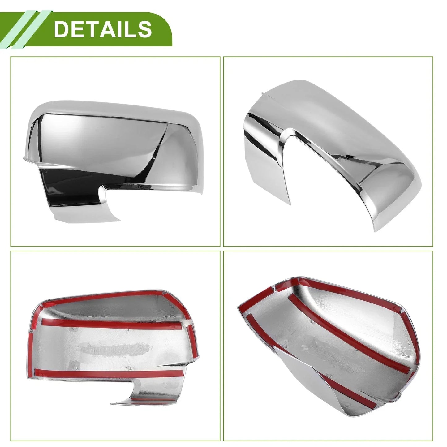 Left Right Side Mirror Cover Cap Replacement for Dodge - Electroplating Color