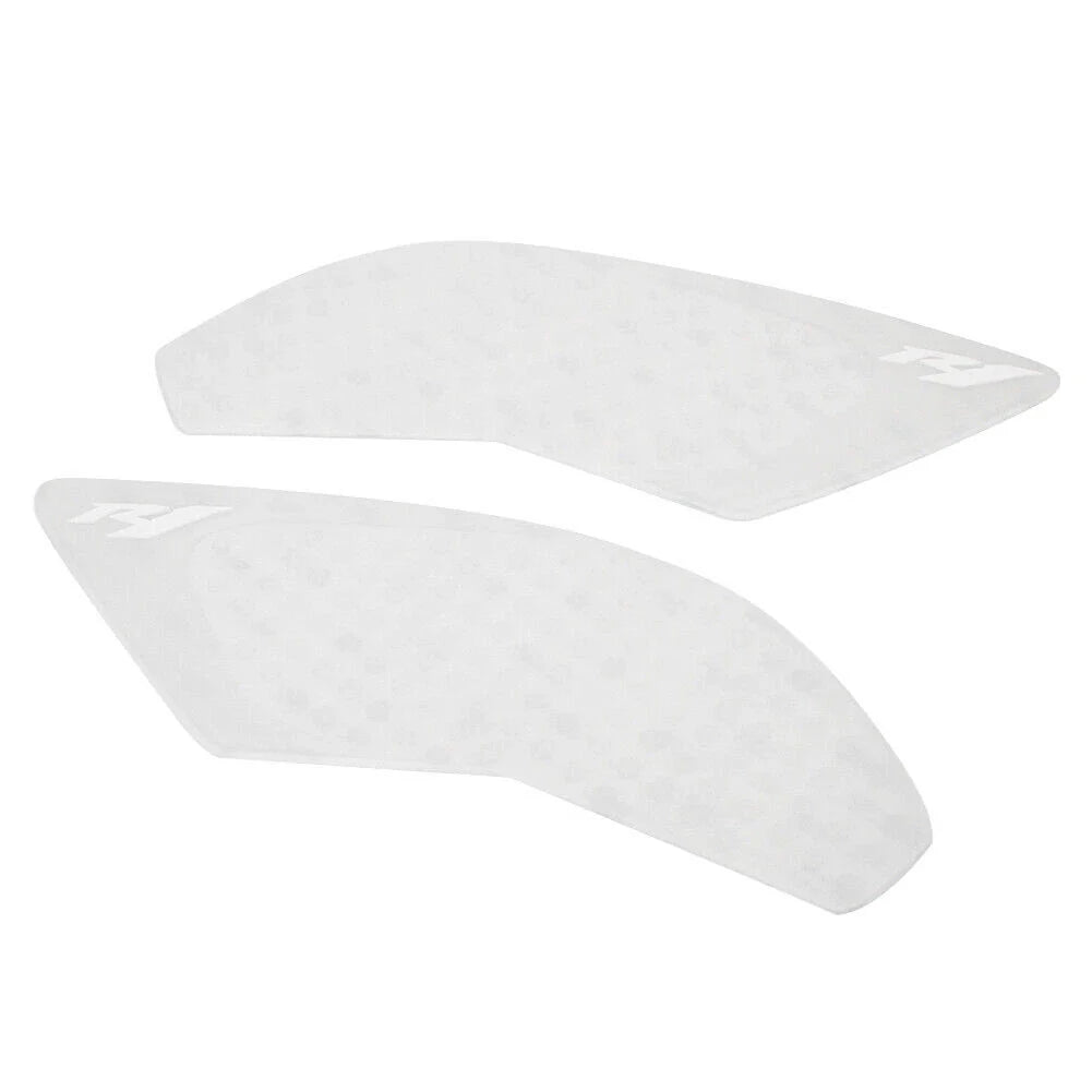 White Gas Tank Traction Side Pad Knee Grip Decal for Yamaha YZF-R1 (2015-2017)