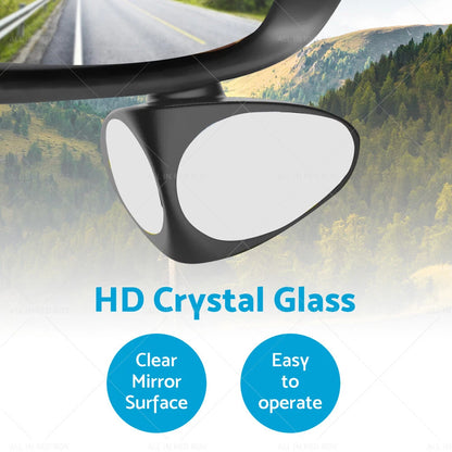 Car Exterior Panoramic Door Side Rear View Mirror Blind Spot 360°