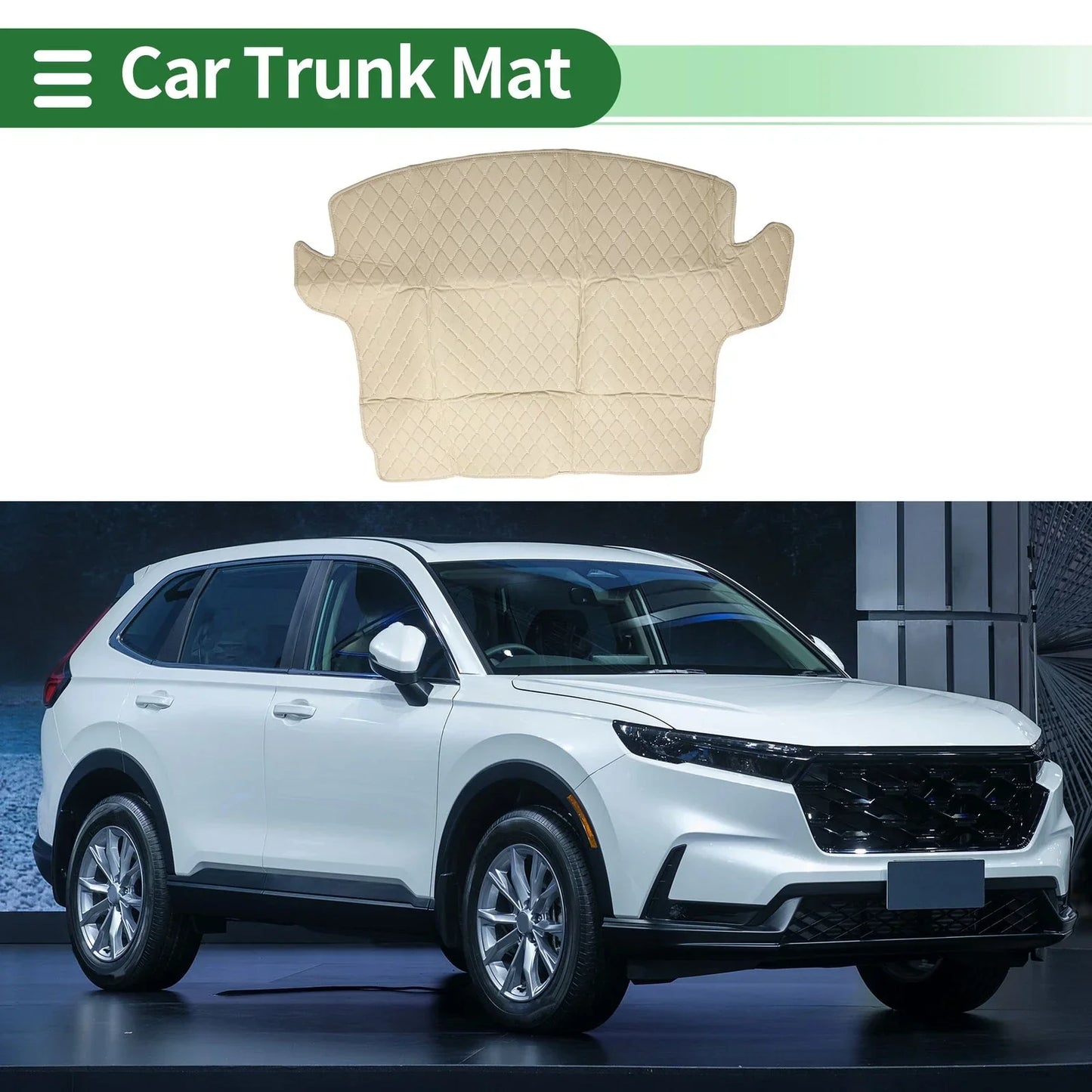 Flat Face Cargo Liner Trunk Mat for Honda CR-V Hybrid (2017-2021) Beige XPE