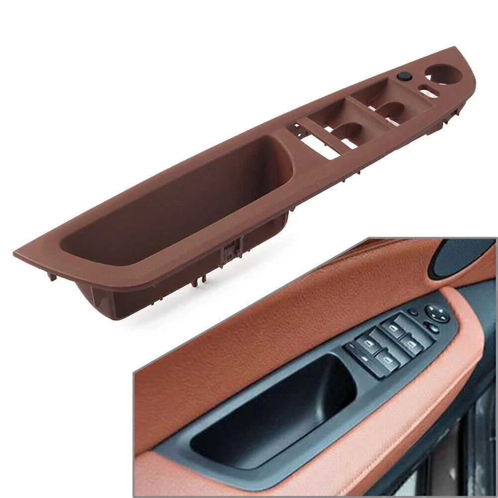 Inner Door Handle Trim Cover for BMW X5 X6 E70 LHD ABS Red Brown (2007-2013)