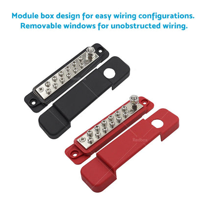 12 Terminal Power Distribution Block Bus Bar DC 48V Wiring Bars