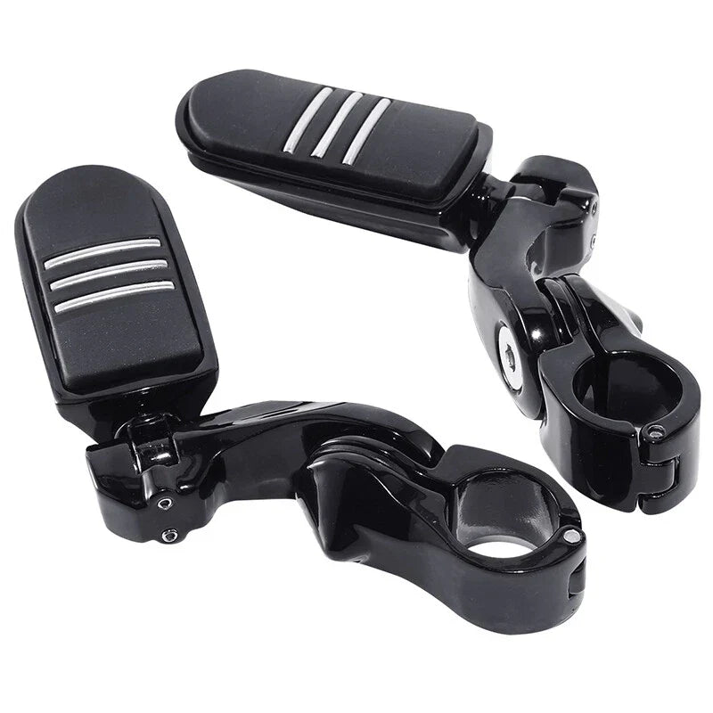Black Highway Engine Guard Crash Bar Foot Pegs for Harley Road Glide (09-24)