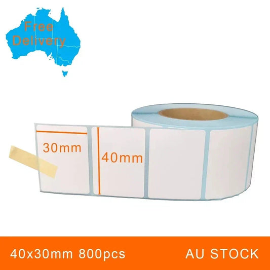 100 Rolls 40x30mm Direct Thermal Labels