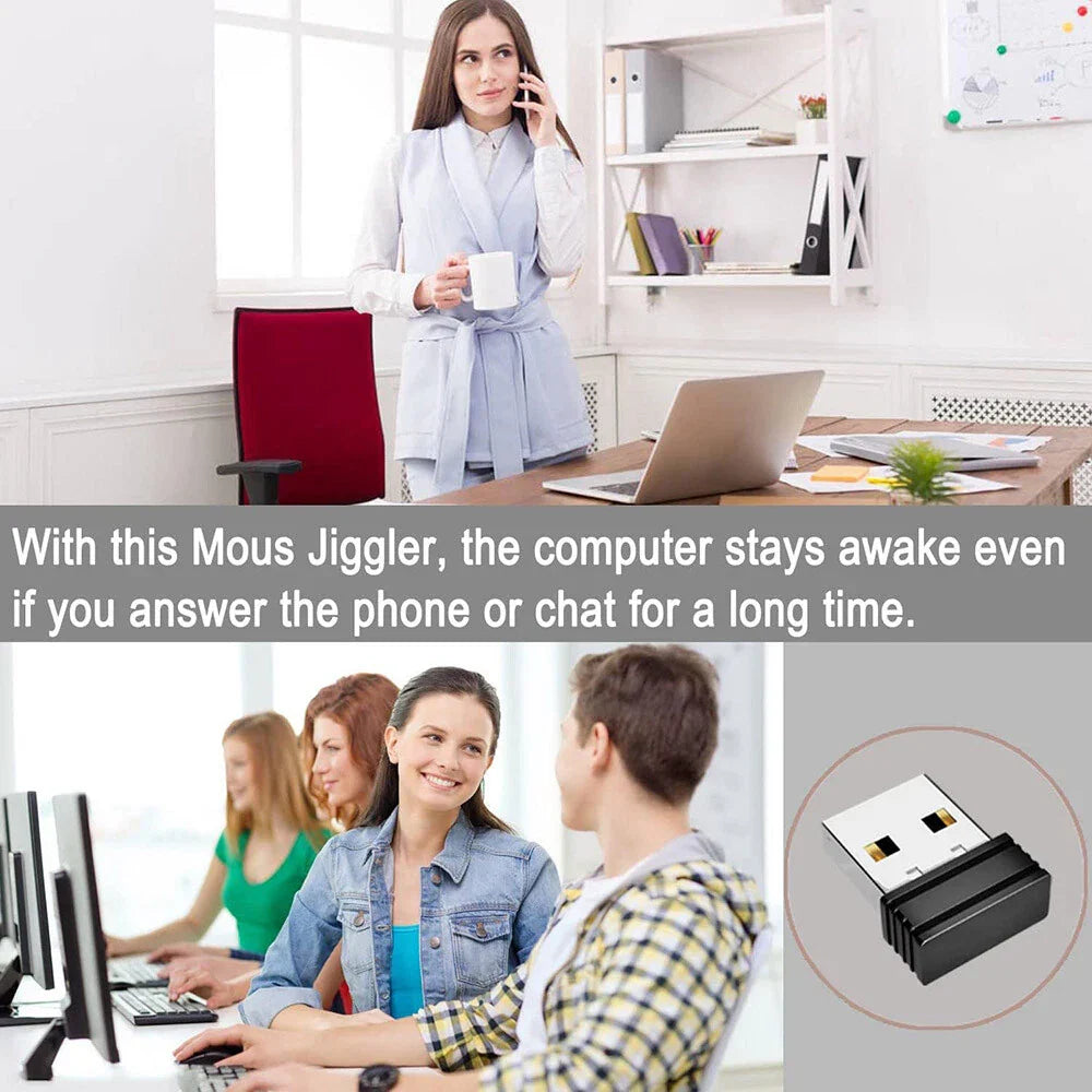 Mouse Jiggler Device, Undetectable Auto Clicker for PC & Laptop