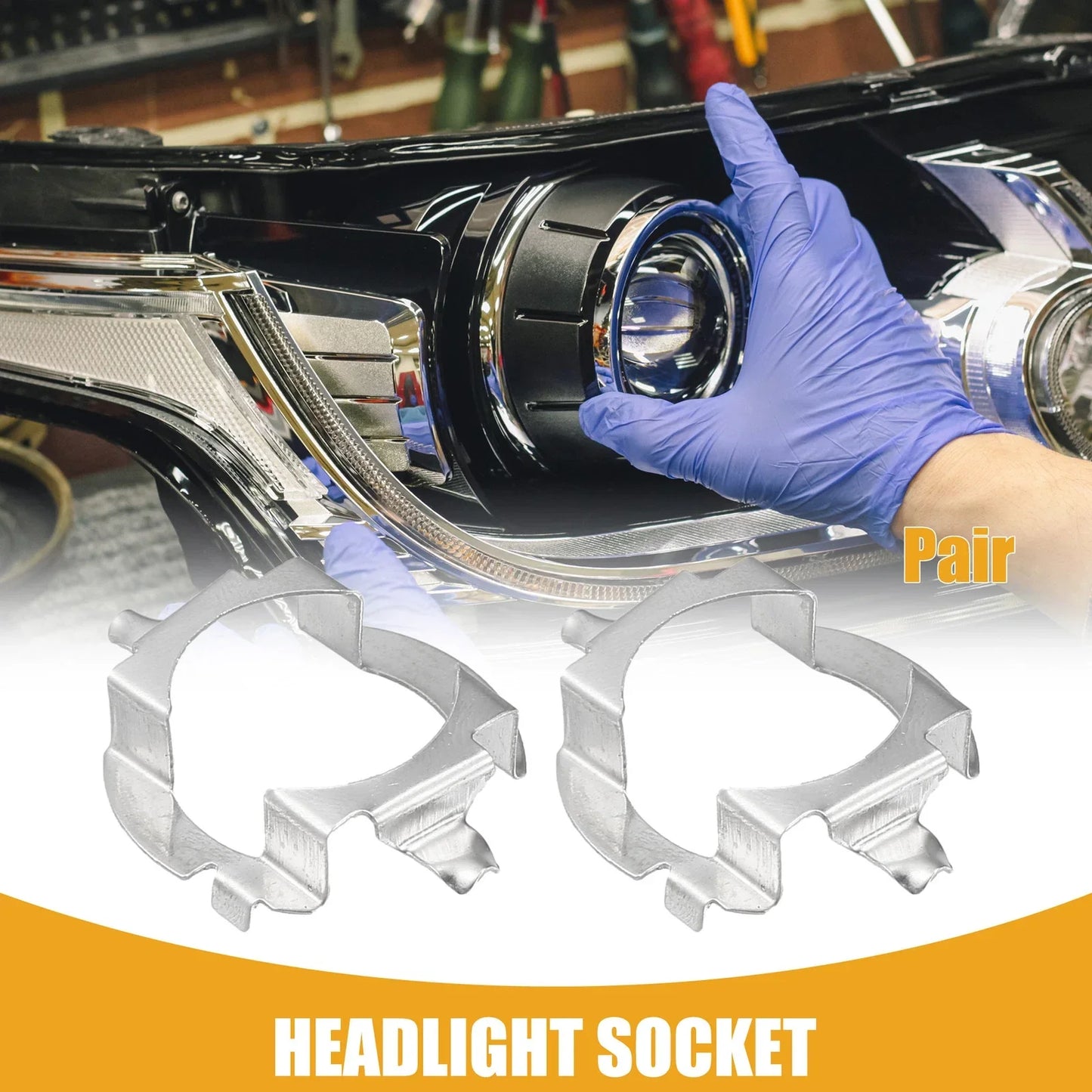 LED Headlight Retainer Holder Socket for Mercedes